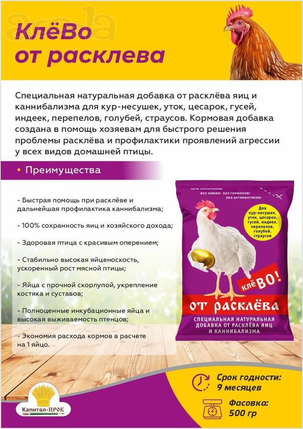 Кормовой премикс для с/х птицы - П2 КлёВО от расклёва.